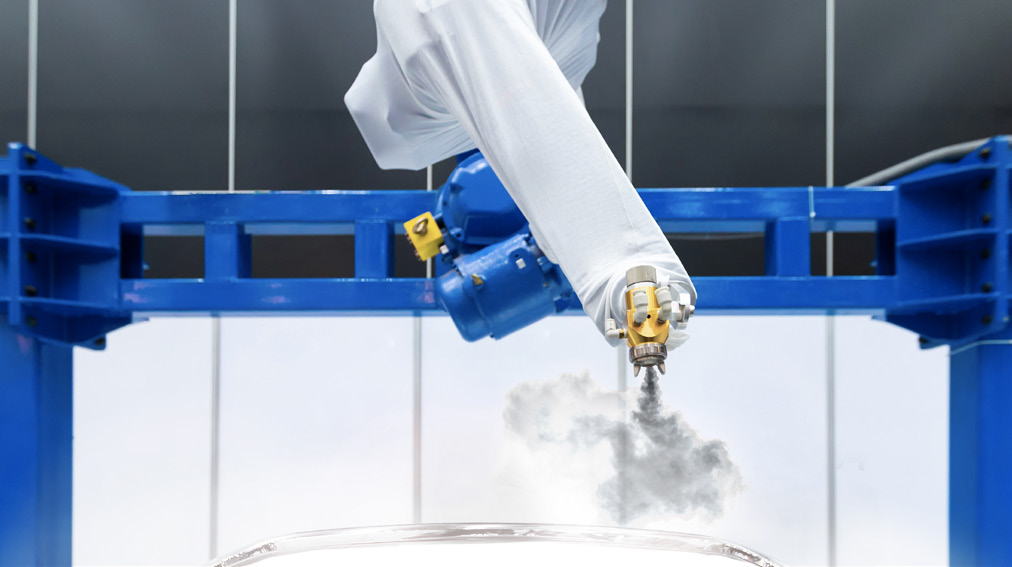 Hot tub protected with Pregis PolyMask SprayMask film, showcasing its application in safeguarding surfaces during manufacturing and installation.