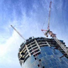 high rise glass building construction