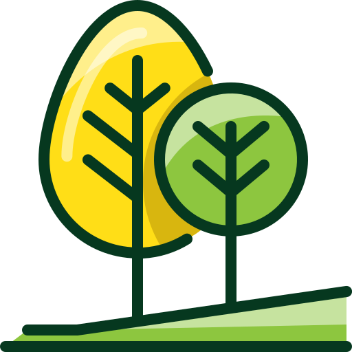Trees graphic icon.
